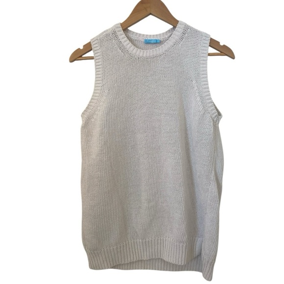 J. McLaughlin Womens Sleeveless White Sweater Vest - Picture 4 of 7